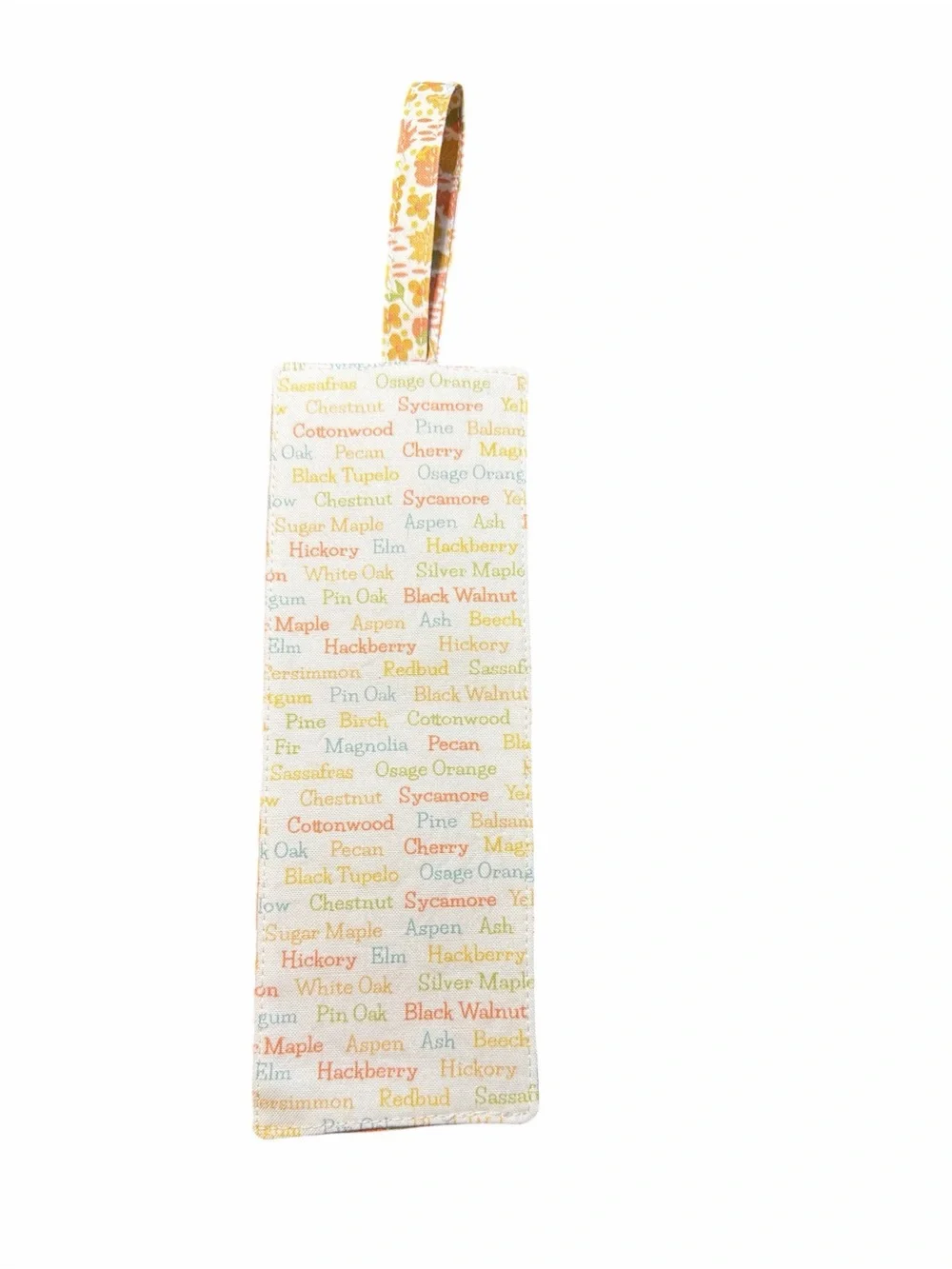 Hand Crafted Reversible Fabric Bookmark Print 7” x 2.5”